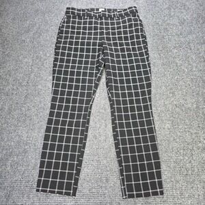 Gap Signature Skinny Ankle Pants Women's Size 8 Black White Windowpane Stretch